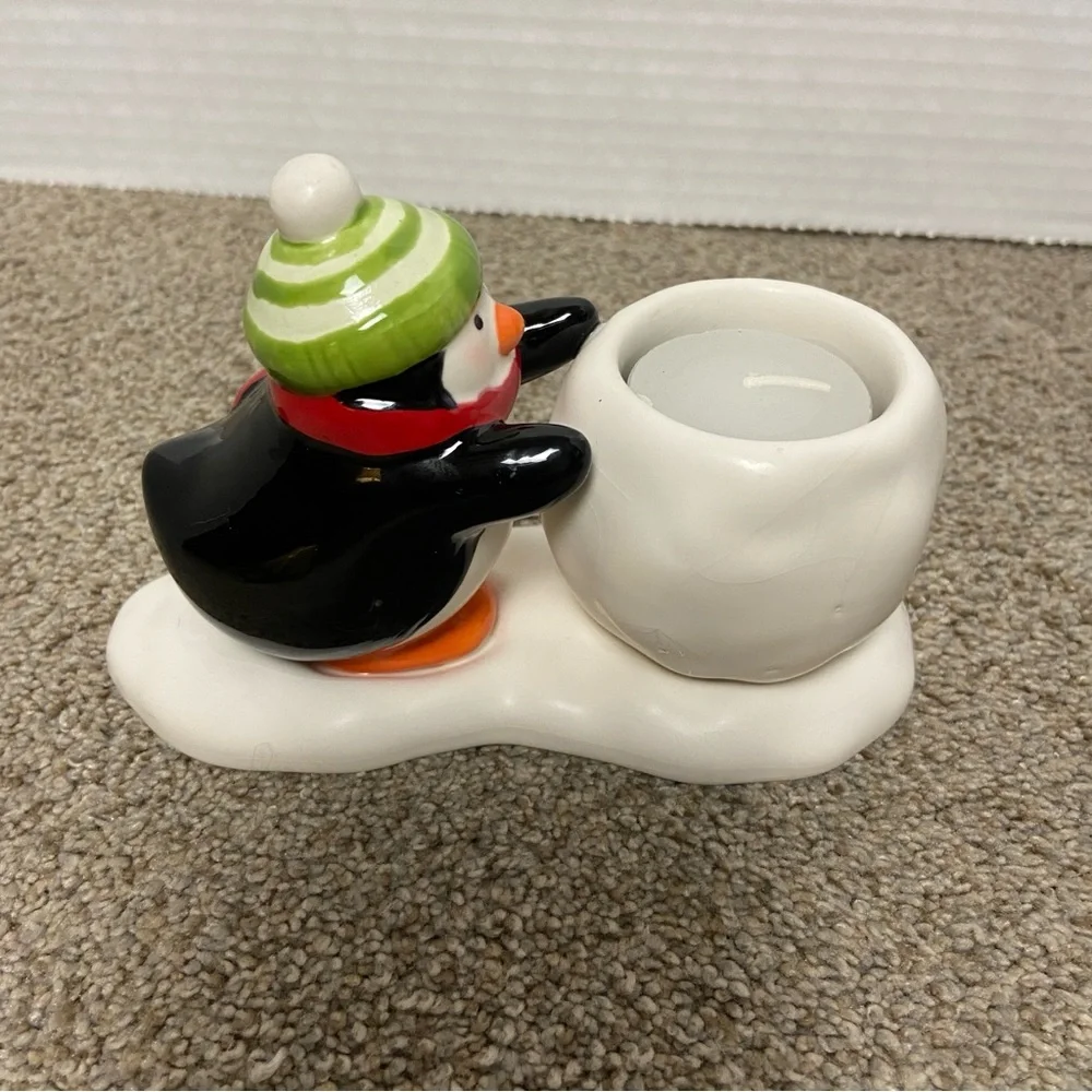 Hallmark‎ Porcelain Penguin Votive/Tealight Candleholder